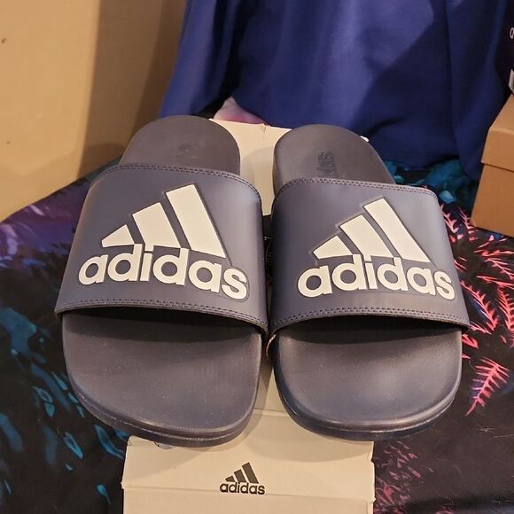 Adidas Adilette Comfort Navy Blue Slides size 13